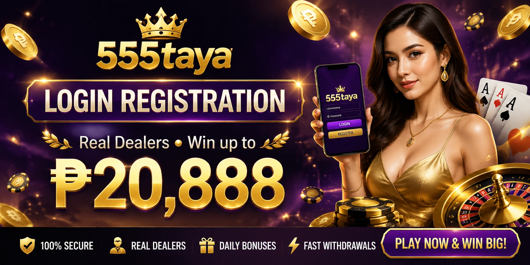 555Taya live casino banner 1