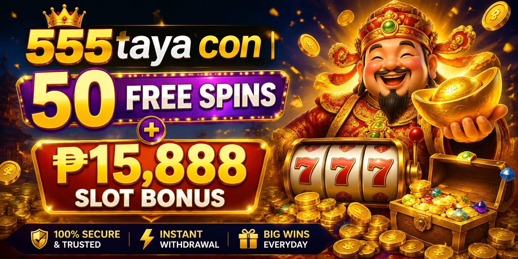 555Taya slot banner 3